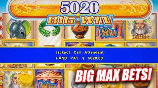 MAX BET SPINS HIGH LIMIT SLOT WINS ★ ZEUS JACKPOT HANDPAY ➜ $1 DENOM