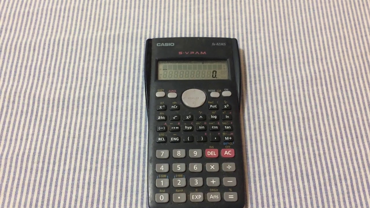 HOW TO RESET YOUR CASIO CALCULATOR ¡VERY EASY! /casio Fx-82MS - YouTube