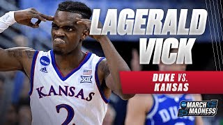 Kansas' Lagerald Vick scores 14 points to push the Jayhawks to the Final Four