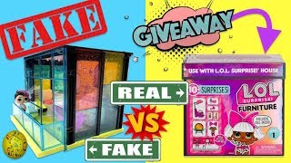 Fake lol surprise furniture set vs real lol surprise furniture unboxing and comparison + giveaway!