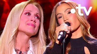 Lara Fabian EN LARMES devant Vitaa chantant \