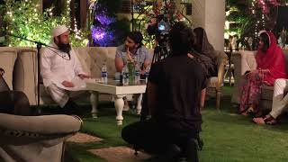 Feroze Khan Met Molana Tariq Jameel Bayan with Pakistan Showbiz Celebrities
