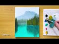 emerald lake painting acrylic painting step by step