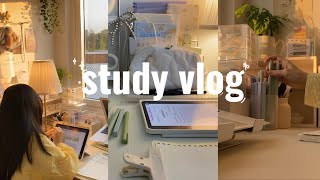 STUDY VLOG |  lots of studying, coffee, study productive⟡ ݁✨🎉