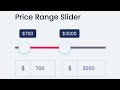 Price Range Slider | Price Slider With Min-max Input in Html Css & Javascript | Dual Range Slider