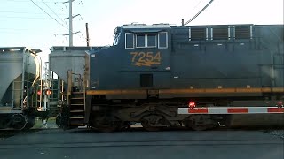 CSX 7254 leading M693 in Kingsport, TN. 0811/2023