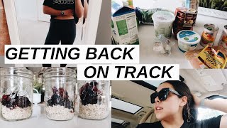 GETTING MY HEALTH BACK ON TRACK | trying meal prep, grocery haul, beginning to workout