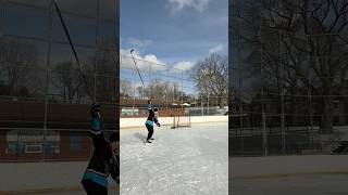 One Timer using 16 Foot Stick #hockey #pavelbarber