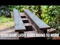 Homemade Lathe Rails Going To Work Part2