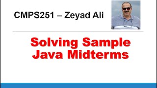 Session#3 Sample Java Midterm Exam Solution