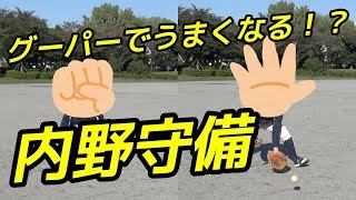 【守備力UP】基本を覚える簡単な守備練習！ゴロ捕球が上手くなる練習レベル１