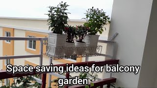 Space saving ideas for balcony garden || Unboxing and fixing metal railing flower pots stand ||