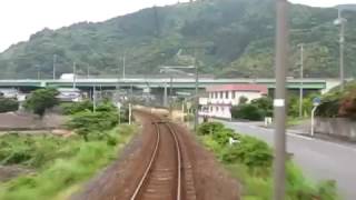 肥薩オレンジ鉄道 八代⇒出水 後面展望 Hisatsu Orange Railway Yatsushiro ⇒ Izumi