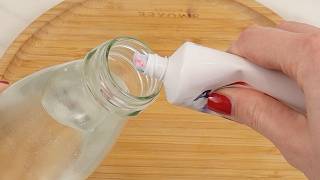 Mix toothpaste and vinegar for a surprising cleaning solution