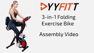 YYFITT 3-IN-1 Folding Exercise Bike Assembly Video