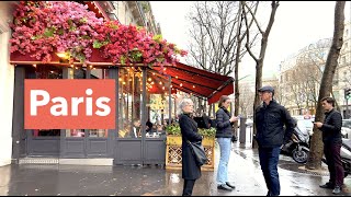 Paris France, Rainy walk in Paris - HDR walking in Paris - 4K HDR 60 fps