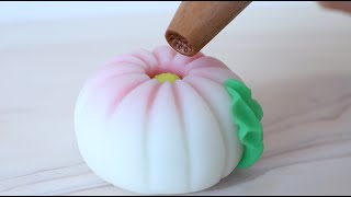 How to make Japanese Traditional Sweets Nerikiri Chrysanthemum