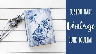 Custom Made Vintage Junk Journal | Handmade Book | Poem Journal (Sub FRA, 한글자막)