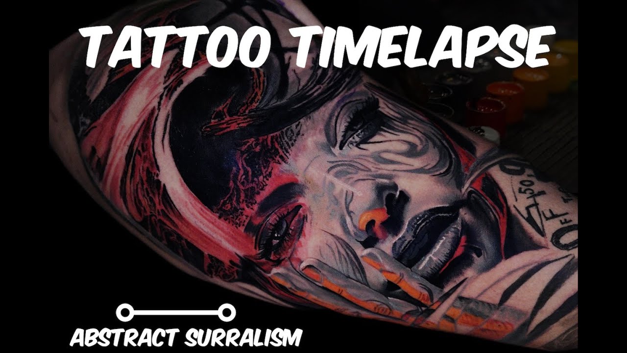 Abstract Surreal Portait Tattoo Timelapse By Angelo Ink Youtube