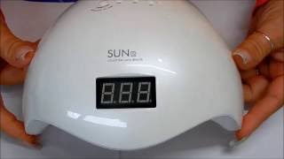 Sun5  UV/Led( 36 watt )Lamp Review---State of the Art---Low Heat Mode---* Cures uv gel in 30 Sec  *