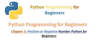 Chapter 1- Positive or Negative Number Python for Beginners Question p Python Tutorial for Beginners