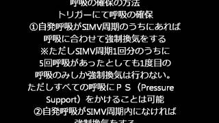 同期型間欠的強制換気　SIMV　人工呼吸器管理方法　目的　手順　手技　方法　看護