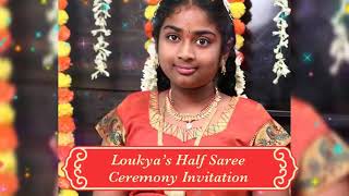 Loukya half saree invitation