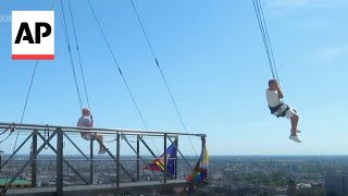 Berlin unveils 120-meter high swing for adrenaline junkies