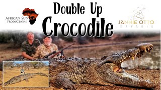 His and Hers Crocodile. Hunting in Africa with African Sun Productions and Jannie Otto Safaris.