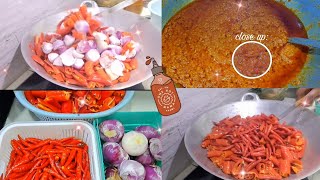 HOW TO MAKE RED CHILI ONION SAUCE 🌶🌶🌶 | AUNTY MAYA VERSION 👩🏻‍🦱