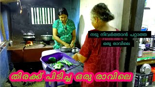 തിരക്ക് പിടിച്ച രാവിലെ വീട്ടമ്മയുടെയും മരുമകളുടെയും നെട്ടോട്ടം..