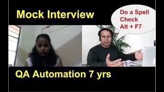Mock Interview | QA Automation | 7 yrs | Raghav Pal