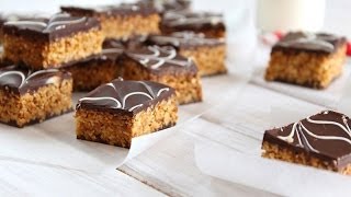 Petits gâteaux marbrés au chocolat et cacahuètes / Penaut chocolate bars recipe / حلوة الرخامة