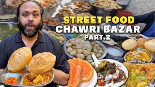 Street Food CHAWRI BAZAR | Standard Sweet Poori Chole, Kachori Aloo, Lala Aloo Chaat, Kuremal Kulfi