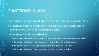 Java Lecture 14-Functions