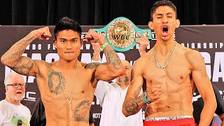 FIRED UP REY VARGAS & MARK MAGSAYO MAKE WEIGHT AFTER INTENSE FACE TO FACE DAY BEFORE FIGHT