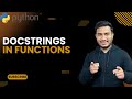 Docstrings in Functions  | The Complete Python Course | Basic to Advance  | Python Tutorial