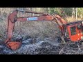 stuck excavator