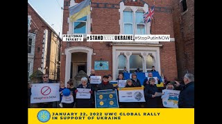 Ukrainian Community in Derby #StandWithUkraine on Ukrainian Day of Unity 22 January 2022