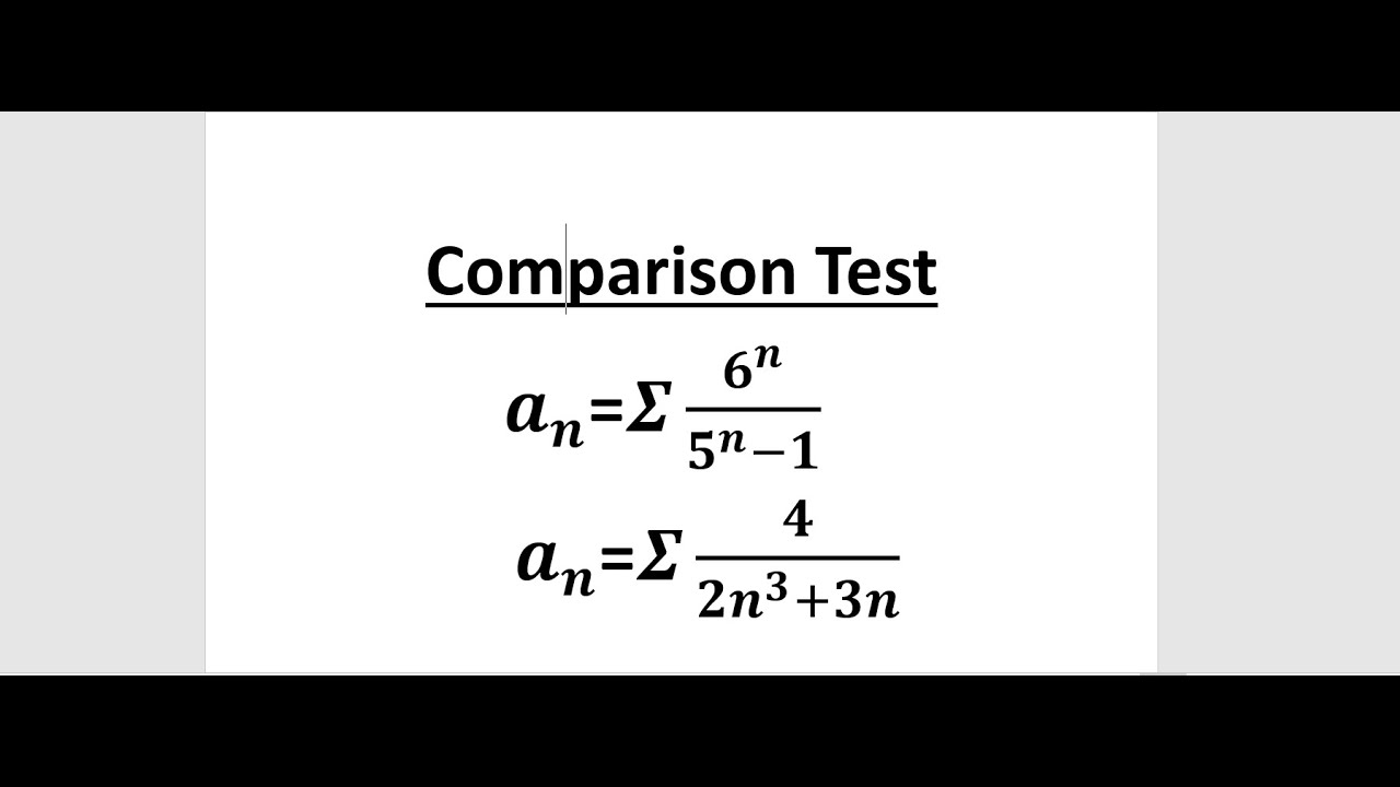 Comparison Test Youtube