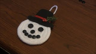 DIY Snowman Ornament (Spool Knitting)