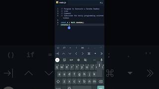 JavaScript Program to Generate a Random Number