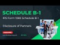 Form 1065 Schedule B-1  Disclosure of Partners