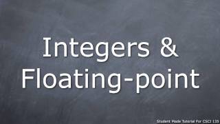 The Integer Types: Integer & Floating-point Numbers