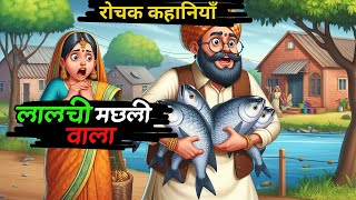 लालची मछली वाला और उसकी पत्नी की कहानी | The Greedy Fisherman and His Wife | story in hindi