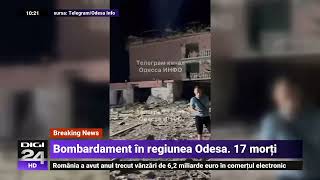 Rușii au bombardat o bază de agrement și un bloc din regiunea Odesa. Cel puțin 17 oameni au murit