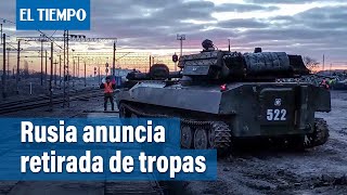 Rusia anuncia el comienzo de retirada de tropas en frontera con Ucrania | El Tiempo