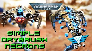 Painting Tips and Tricks | Simple Drybrush Necrons with Power Glow