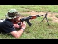 Surrell shooting the RPK machine gun