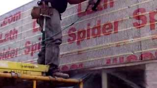 Attaching Spider Lath to Concrete Walls